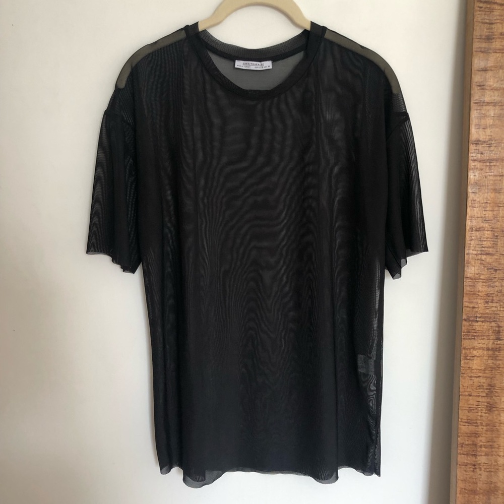 ZARA oversized sheer tee